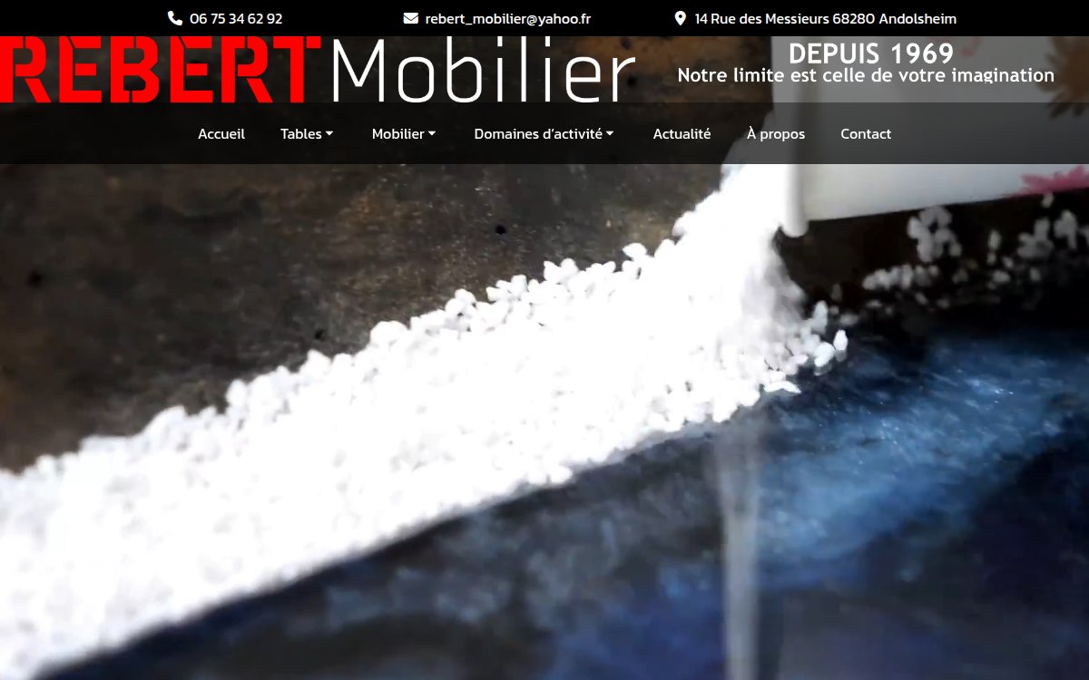 Le site actuel — Refonte du site de Rebert Mobilier