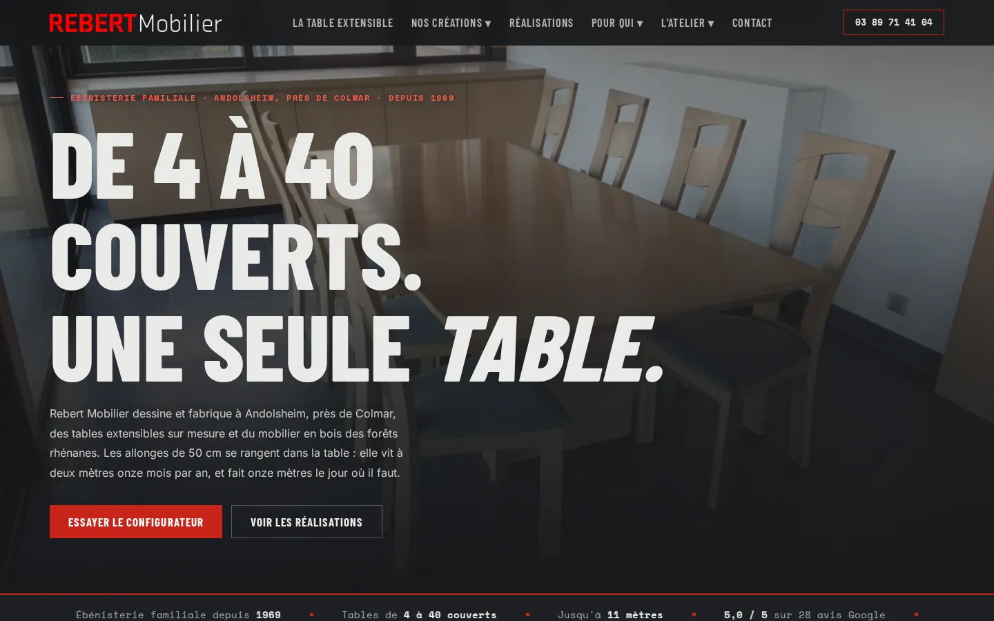Le site de Rebert Mobilier